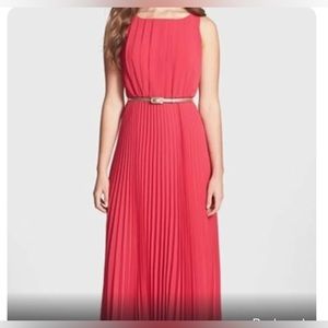 Eliza J Pleated Belted Maxi Dress 12